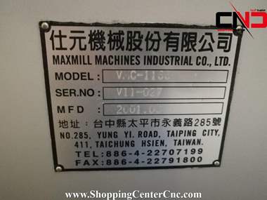 فرز سی ان سی سه محور Maxmill VMC 1166 ساخت تایوان